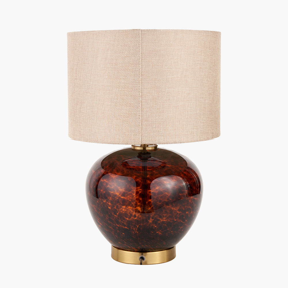 Lucien Red Tortoiseshell Glass Table Lamp